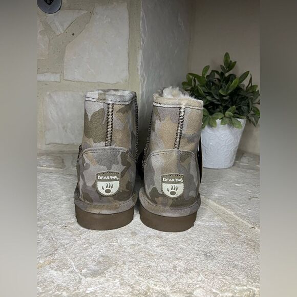 Bearpaw Aleesa Exotic green camouflage boots sz 11 - Picture 5 of 10